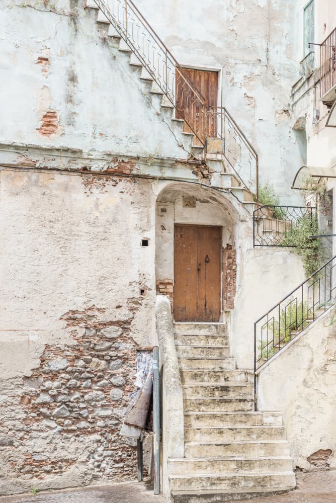 Rustic Old World Stairs by Photolovers — canvas wall art