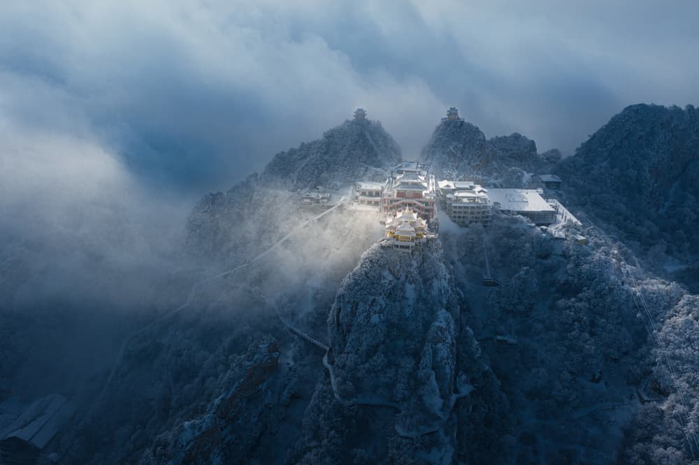 Winter Temple Majesty by Simoon — canvas wall art