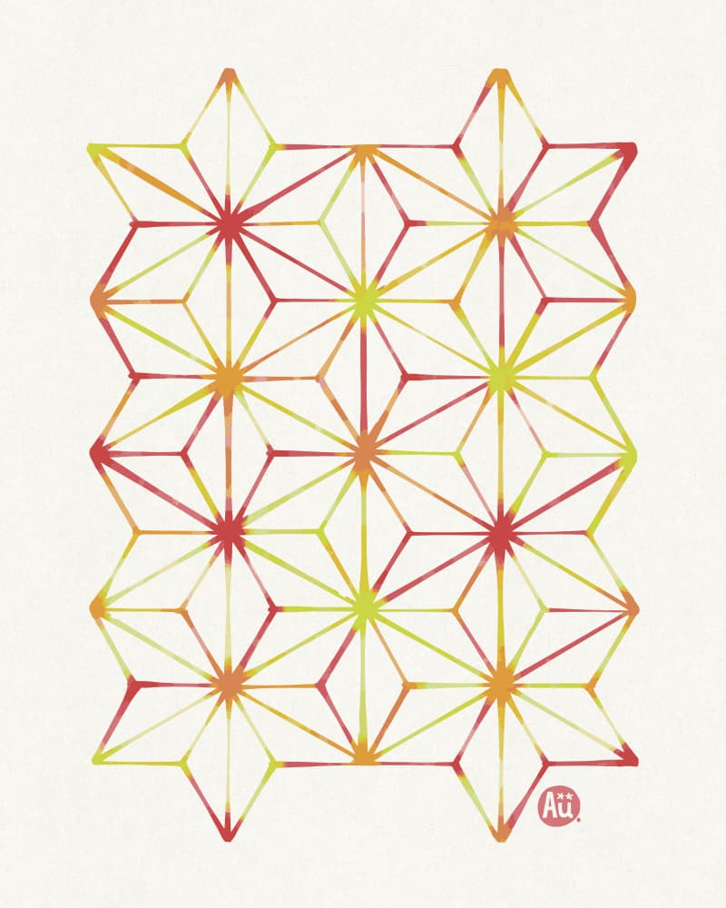 Vibrant Geometric Stars by Aia Ueno — canvas wall art