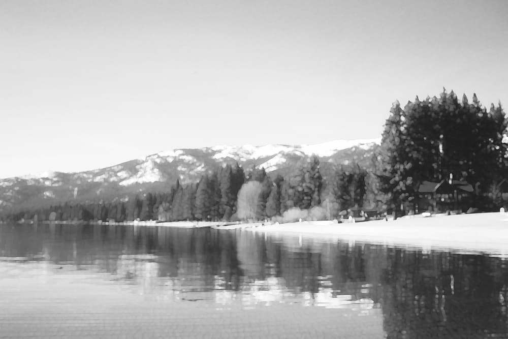 Winter Mountain Lake by Breanna Megan Studio — canvas wall art