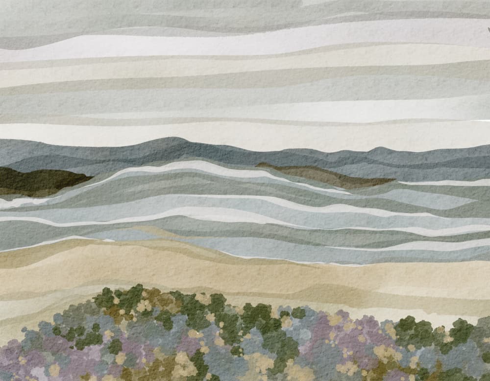 Abstract Coastal Serenity by Nikita Jariwala — canvas wall art