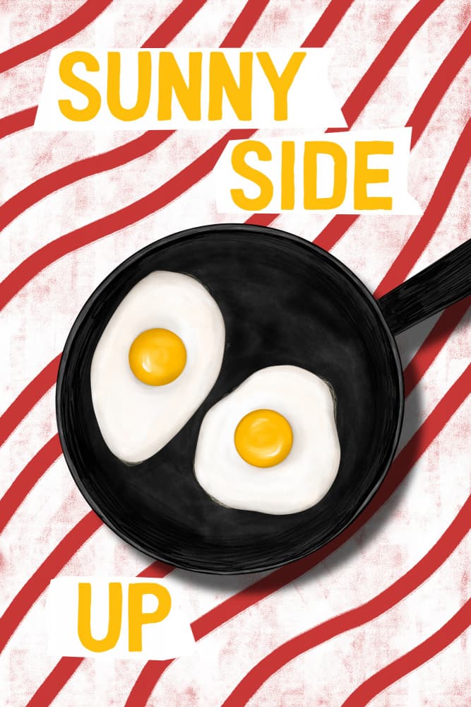Sunny Side Up Breakfast by EMELIEmaria — canvas wall art