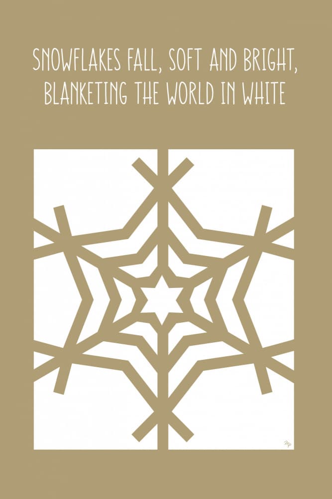 Winter Snowflake Quote by Martina — canvas wall art