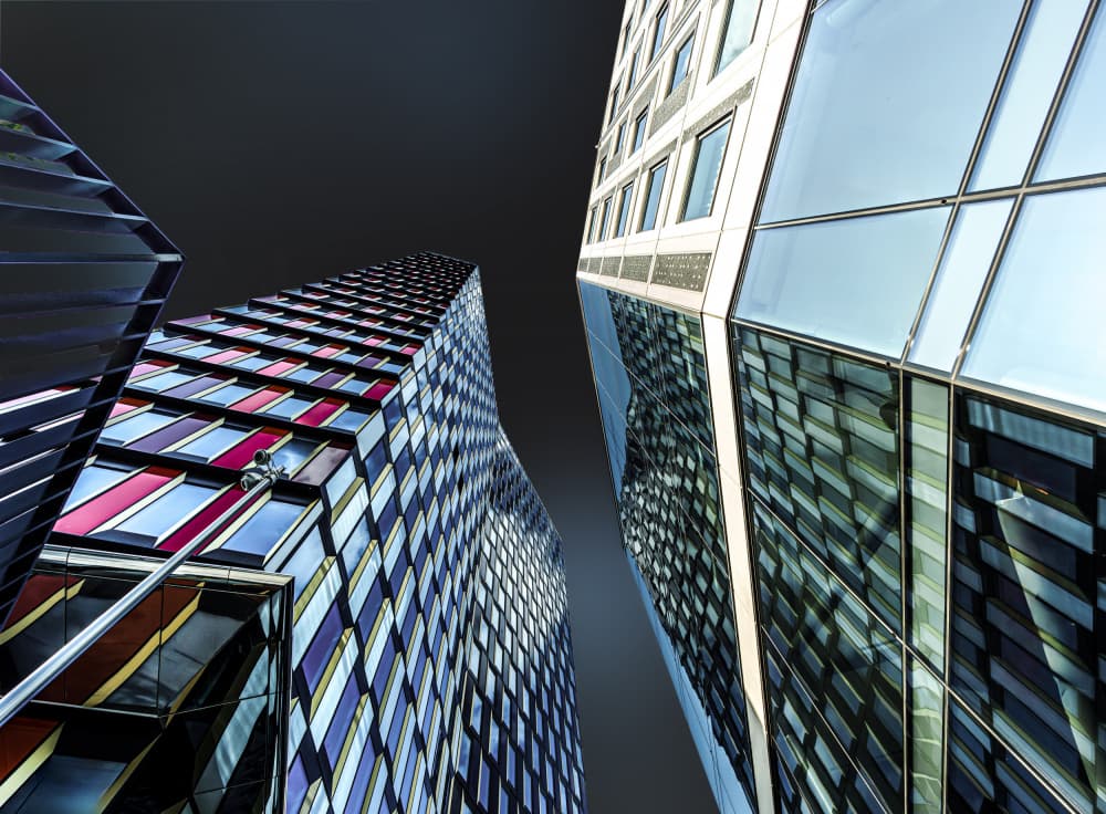 Modern Glass Skyscrapers by Stephan Rückert — canvas wall art
