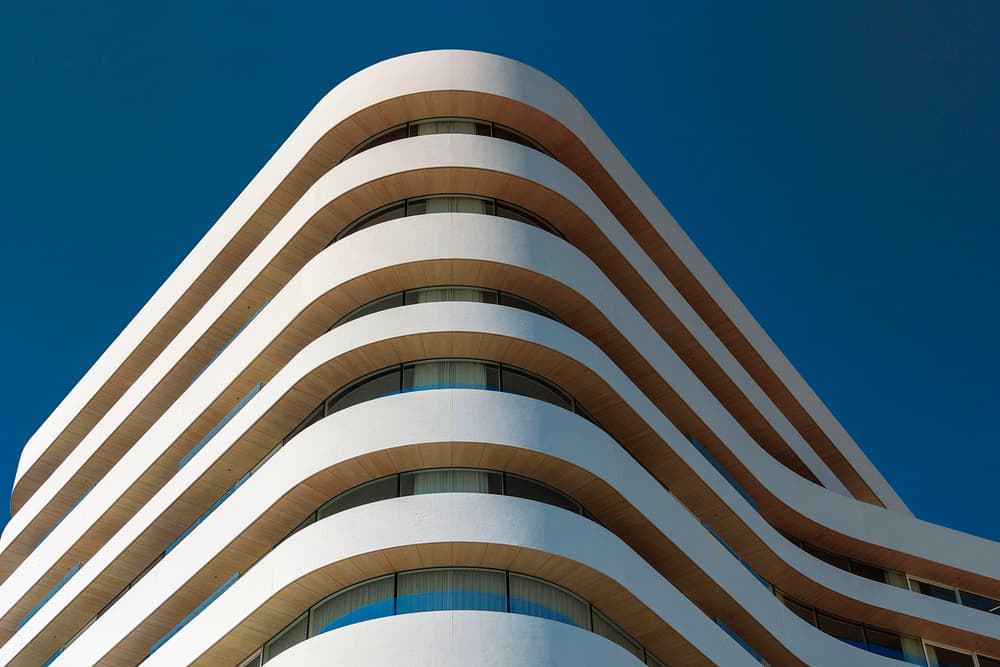 Sleek Architectural Curves by Jef Van den Houte — canvas wall art