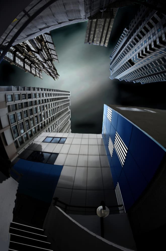 Dramatic City Architecture by Pierre Bacus — canvas wall art