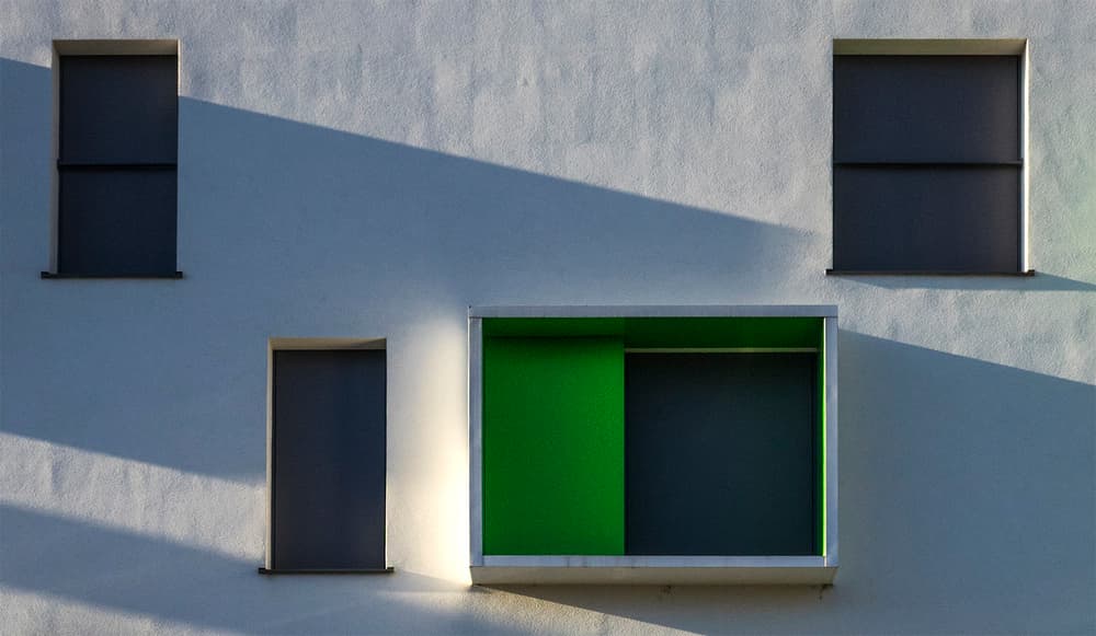 Modern Green Architecture by Jef Van den Houte — canvas wall art