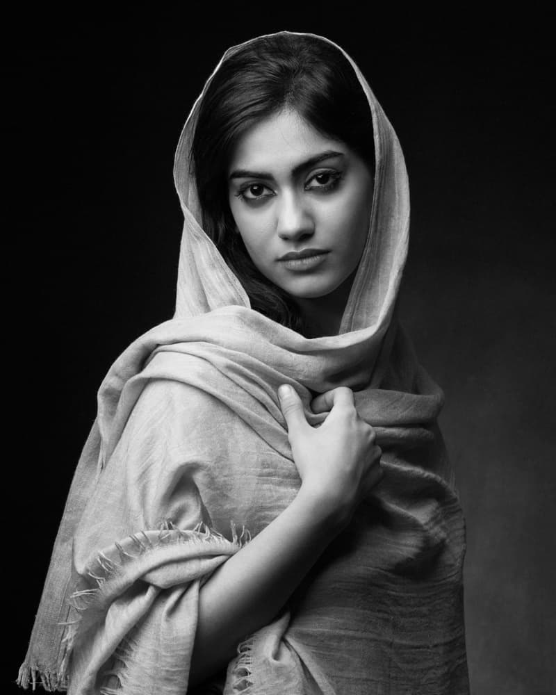 Pensive Woman Portrait by Mehdi Mokhtari — canvas wall art