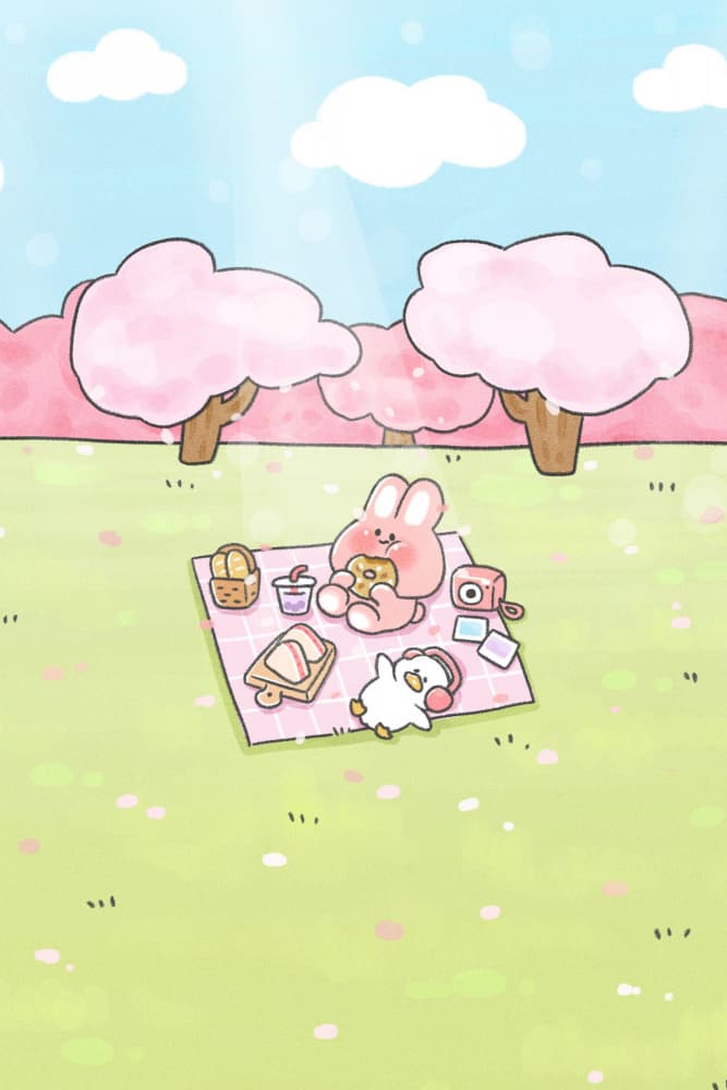 Happy Friends Spring Picnic by Xuan Thai — canvas wall art