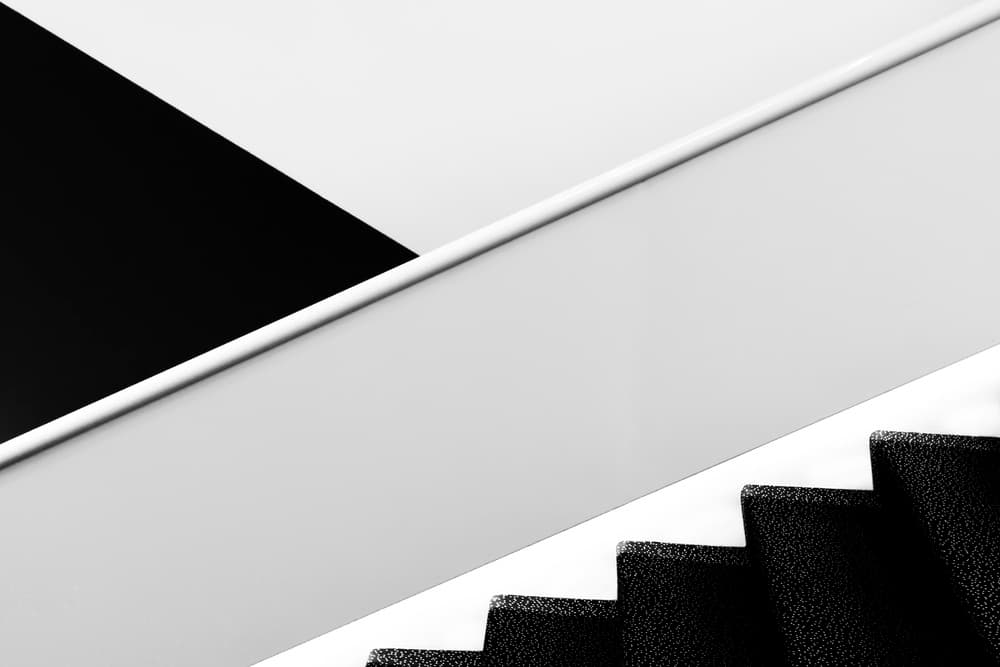 Geometric Stairway Abstract by Greetje van Son — canvas wall art