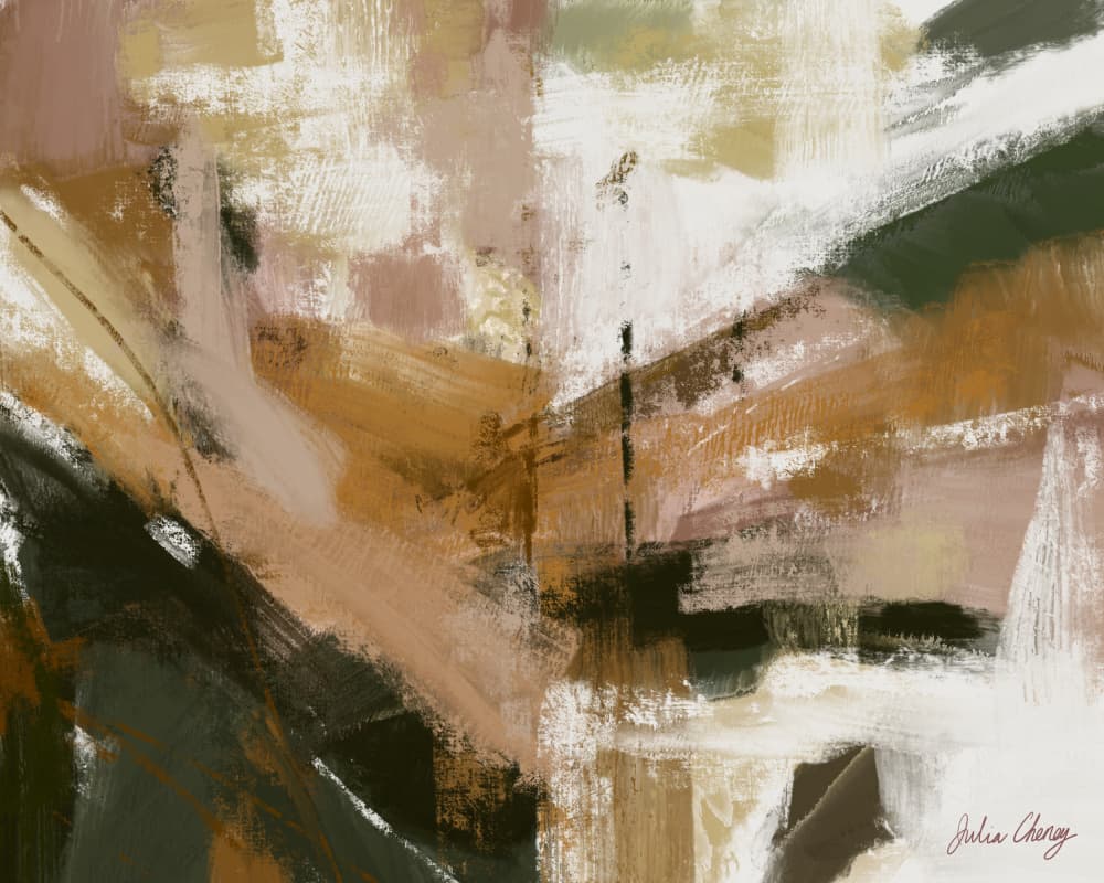 Dusty Pinkolive Abstract by Julia Cheney — canvas wall art