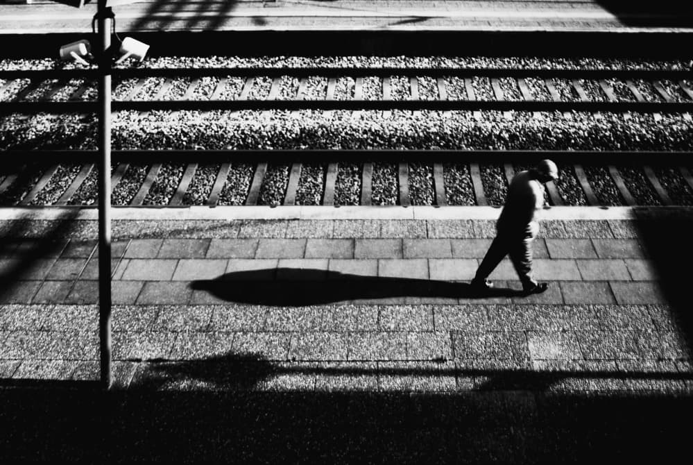 Solitary Figure Tracks by Paulo Abrantes — canvas wall art