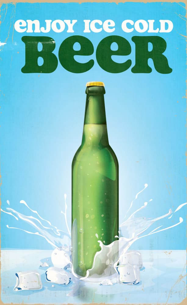 Ice Cold Beer Splash by Nicholas — canvas wall art