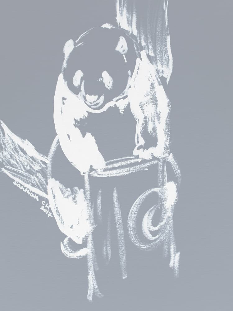 Playful Panda Cub by Santhosh ch — canvas wall art