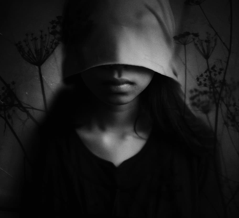 Mysterious Hooded Woman by Hari Sulistiawan — canvas wall art