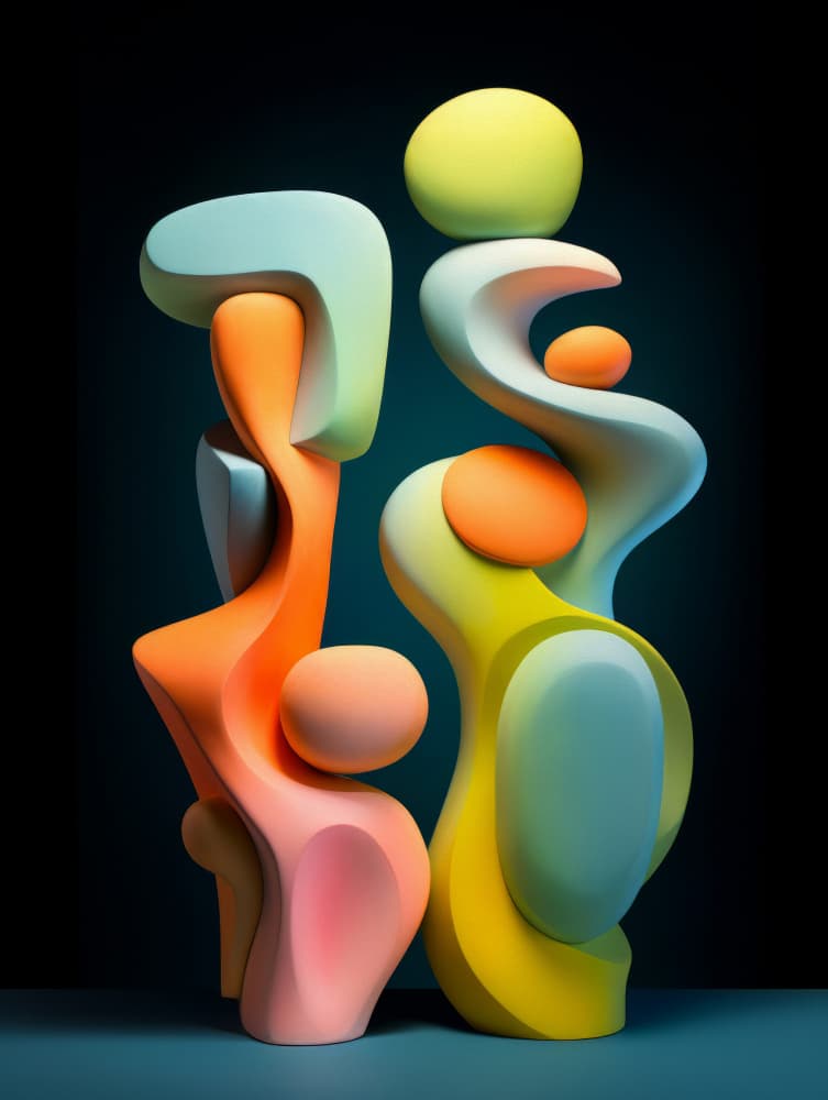 Modern Pastel Sculptures by Bilge Paksoylu — canvas wall art