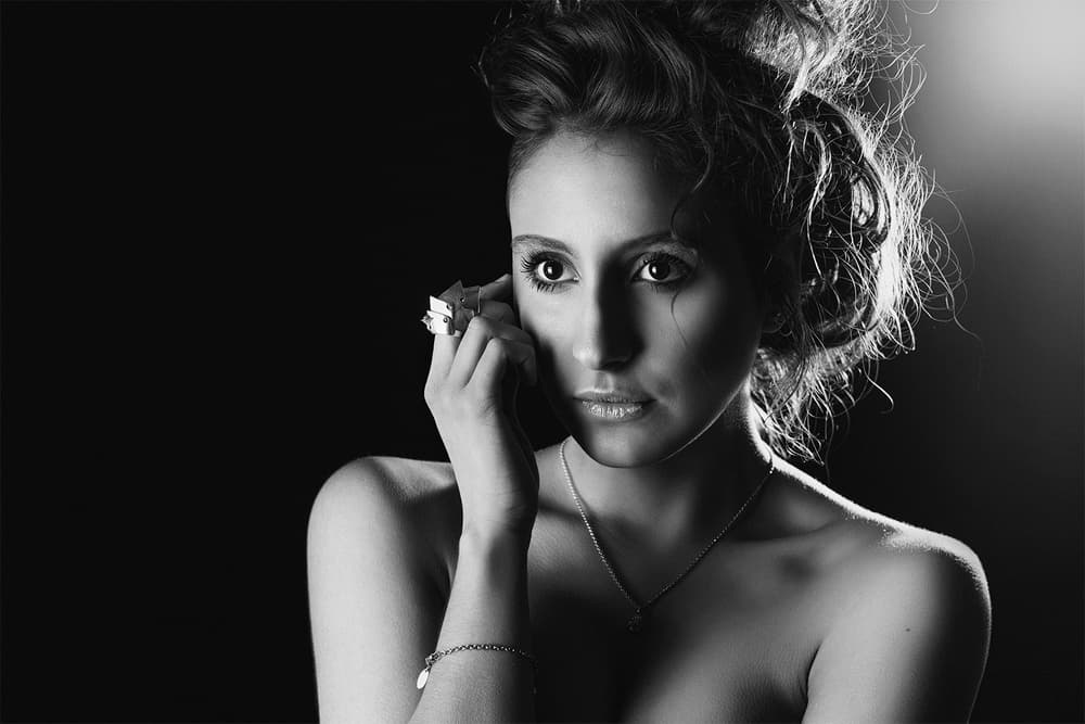 Pensive Woman Portrait by Jozef Kiss — canvas wall art