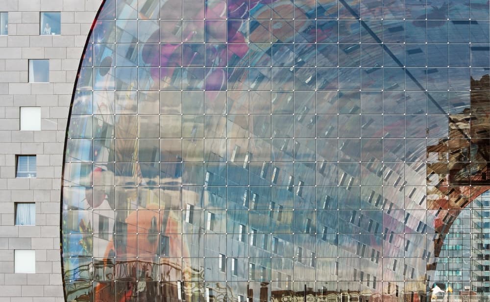 Colorful Architectural Reflection by Greetje van Son — canvas wall art