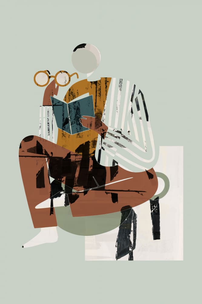 Quiet Reading Moment by casa cartissi — canvas wall art