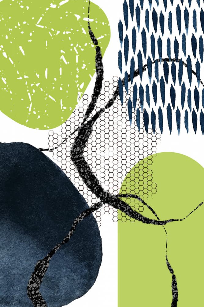 Serene Green Blue Abstract by Sally Ann Moss — canvas wall art
