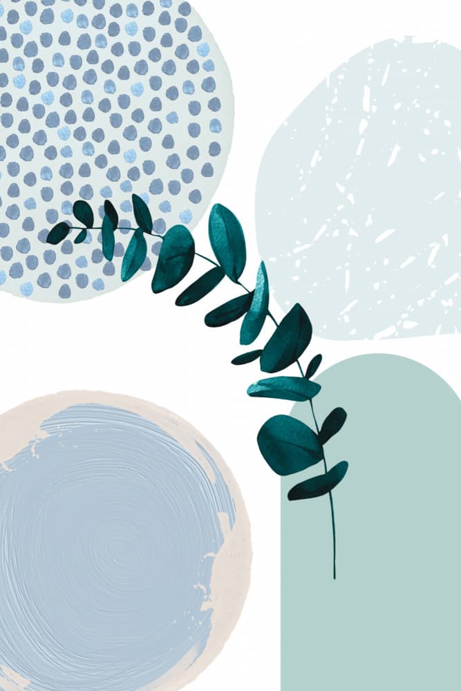 Eucalyptus Blue Abstraction by Sally Ann Moss — canvas wall art