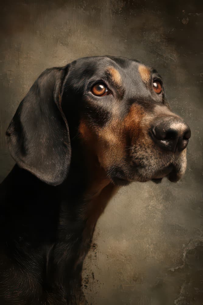 Regal Dog Portrait by Rafal Kulik — canvas wall art