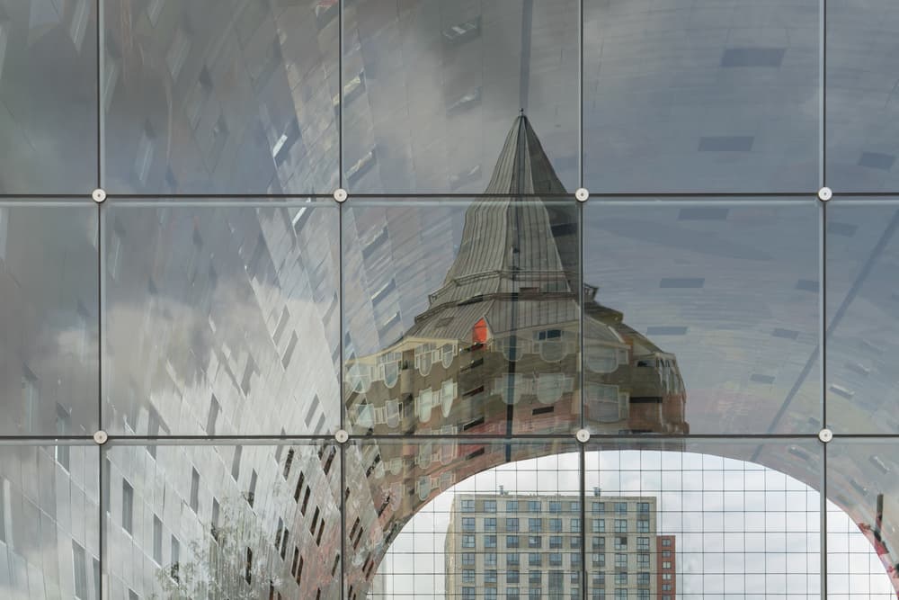 Architectural Glass Reflections by Luc Vangindertael (laGrange) — canvas wall art