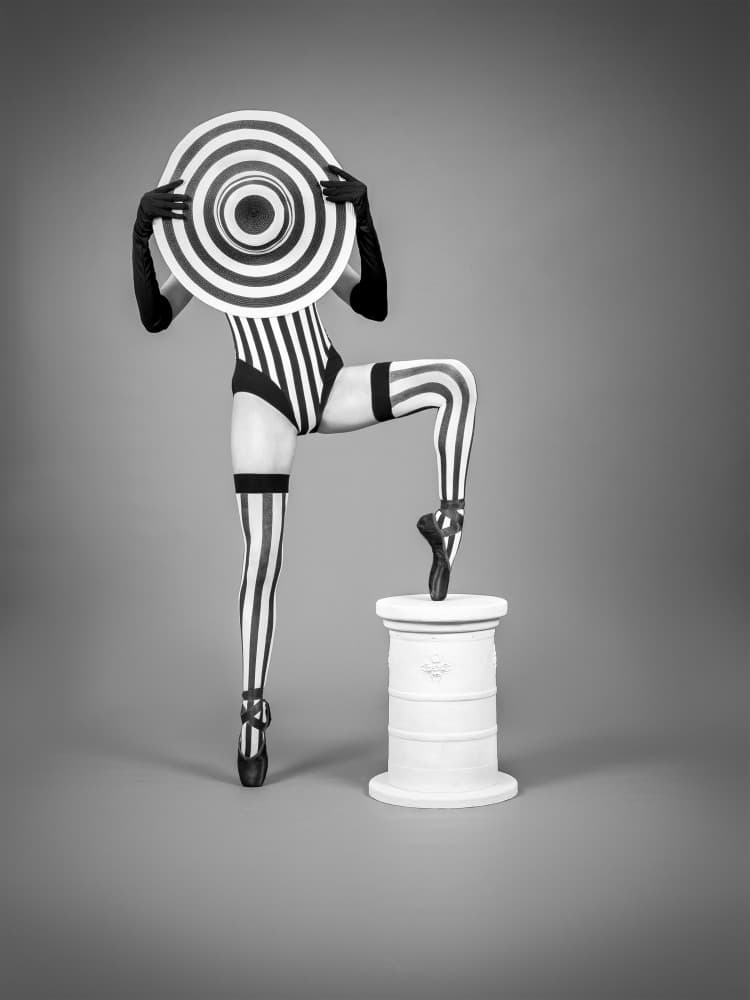 Elegant Striped Dancer by Pauline Pentony MA ARPS DPAGB — canvas wall art