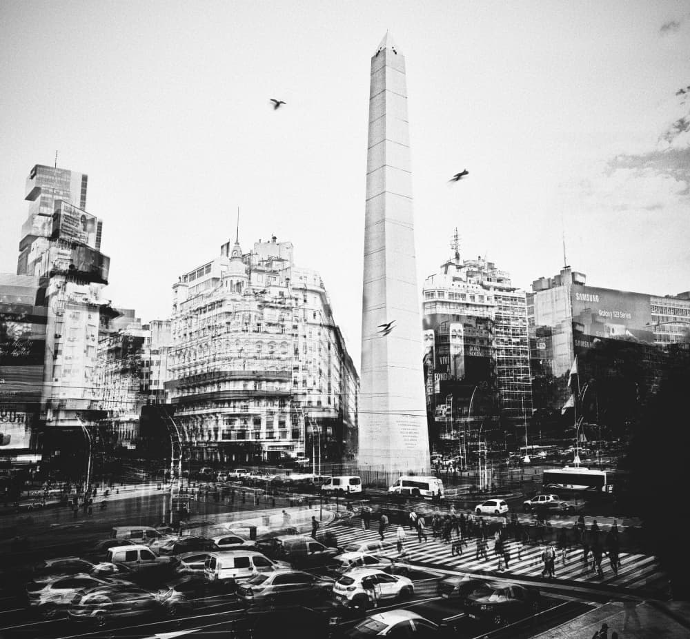 Buenos Aires Obelisk City by Gu and Hongchao — canvas wall art