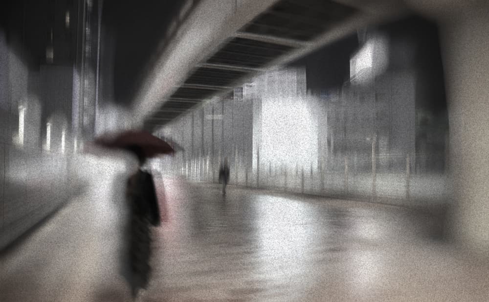 Rainy City Walk by Teruhiko Tsuchida — canvas wall art