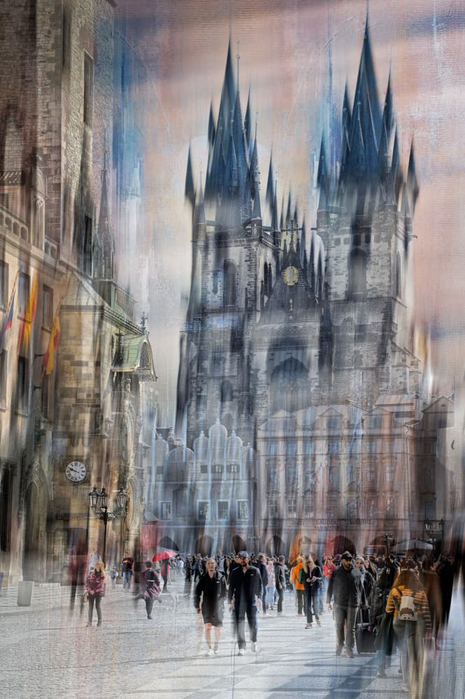 Prague Gothic Blur by Raffaele Corte — canvas wall art