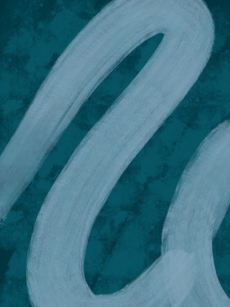 Fluid Teal Lines by Studio Palette — canvas wall art