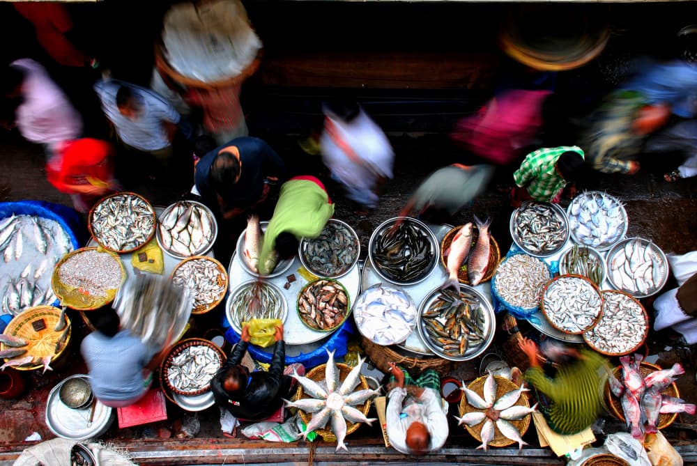 Vibrant Fish Market by MD MAHABUB HOSSAIN KHAN — canvas wall art