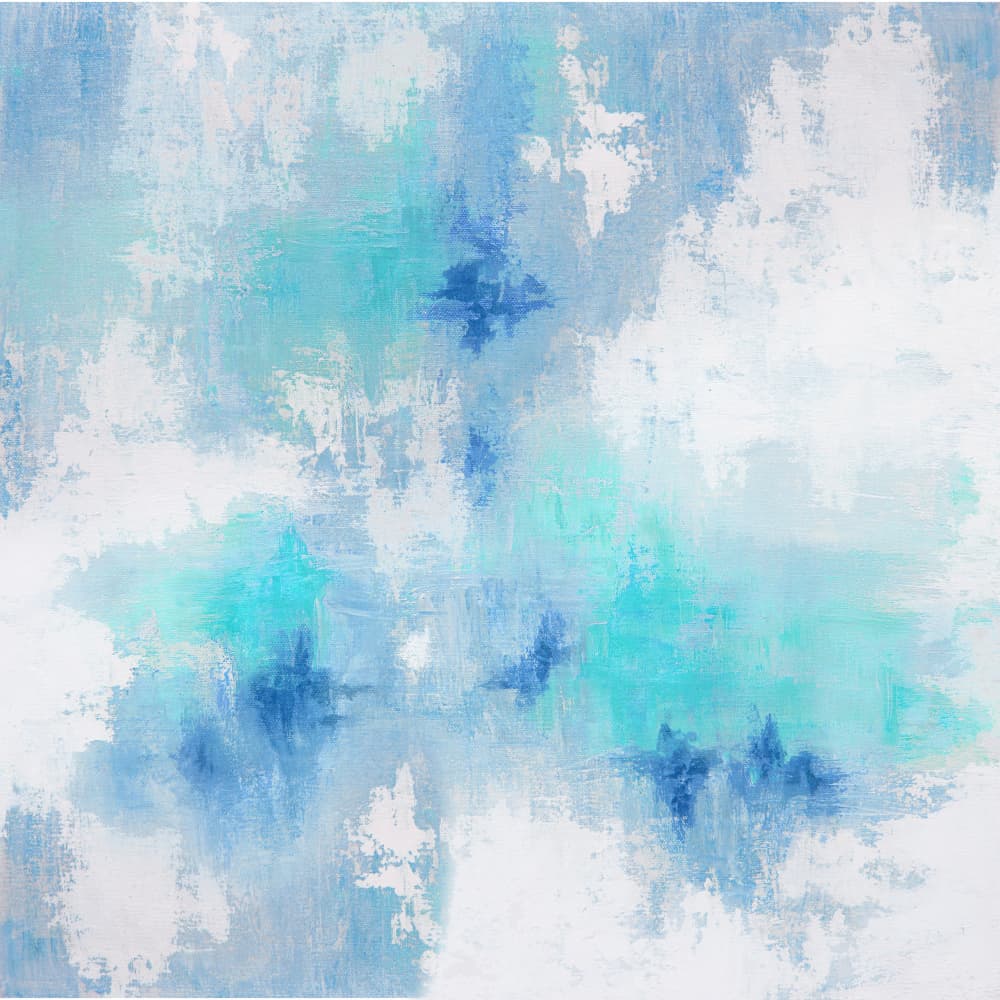 Fluid Aqua Blues by Alyson Storms — canvas wall art