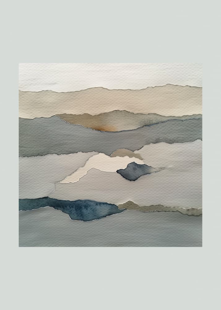 Muted Mountain Layers by May Hilma — canvas wall art