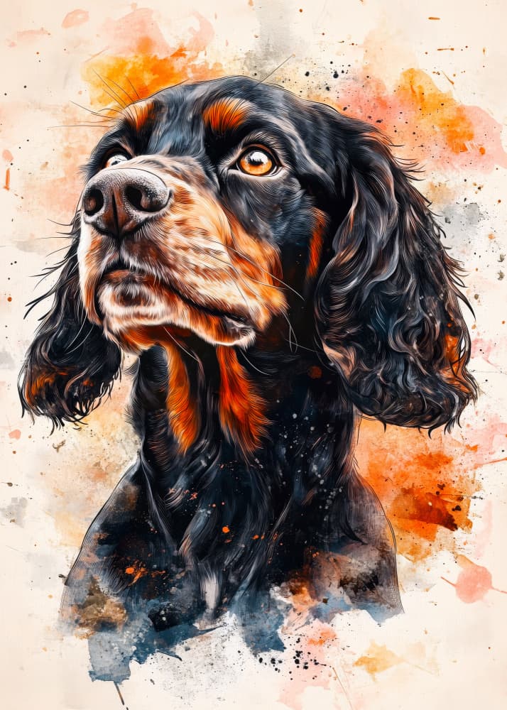 Noble Gordon Setter by Justyna Jaszke — canvas wall art