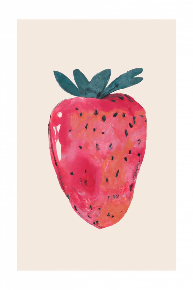 Sweet Summer Strawberry by Merel Takken — canvas wall art