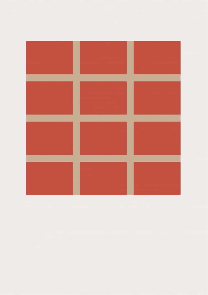 Warm Geometric Grid by FINE FINE STUFF — canvas wall art