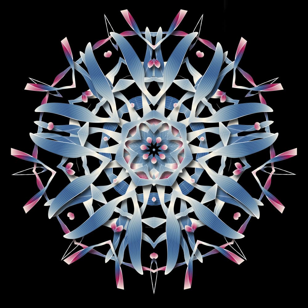 Delicate Blue Snowflake by Angelo Cerantola — canvas wall art