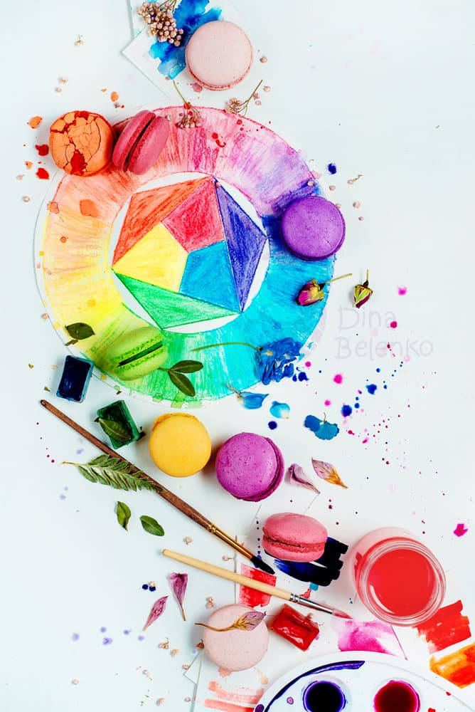 Rainbow Macaron Art by Dina Belenko — canvas wall art