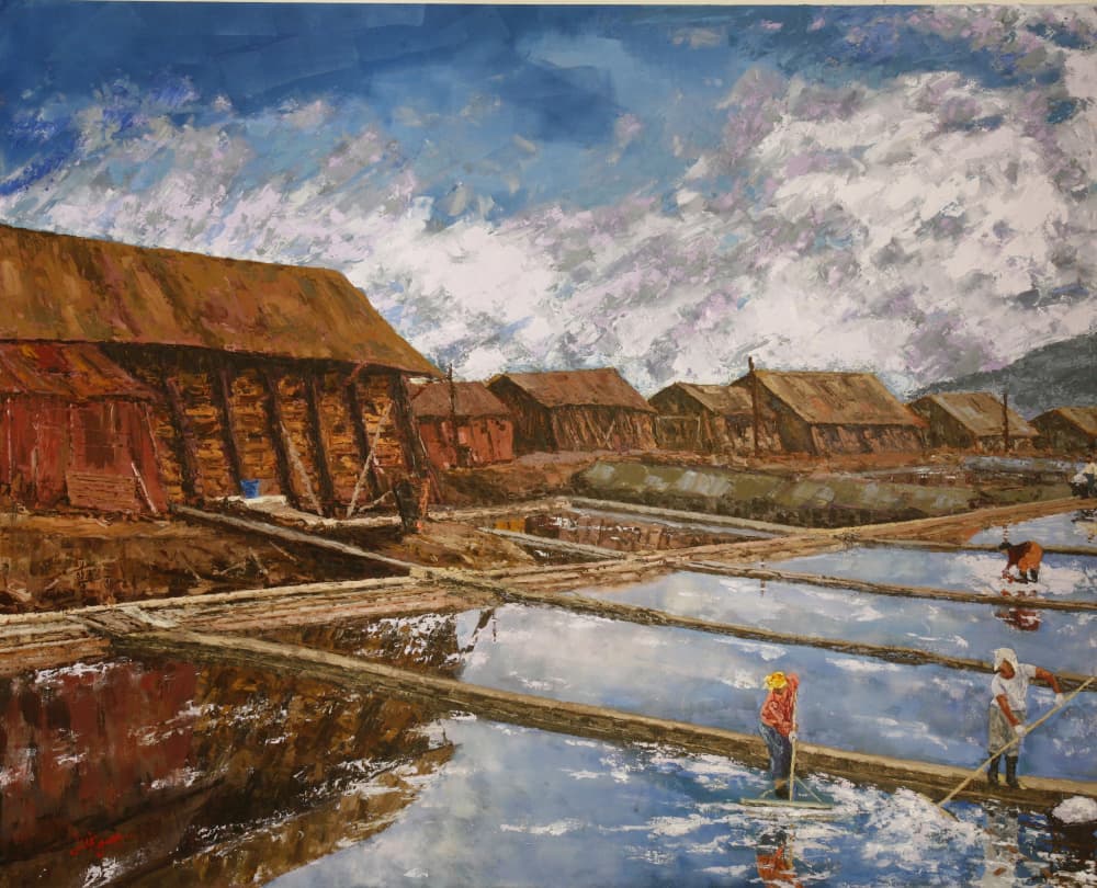 Traditional Saltworks Scene by Jukyong Park — canvas wall art