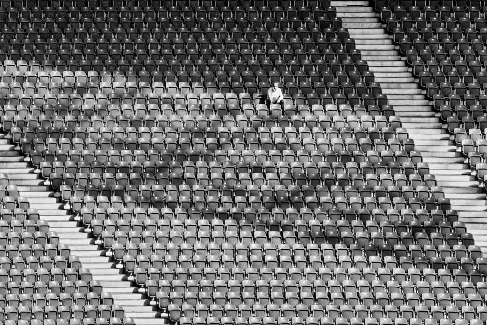 Solitary Stadium Seat by Andy Bauer — canvas wall art