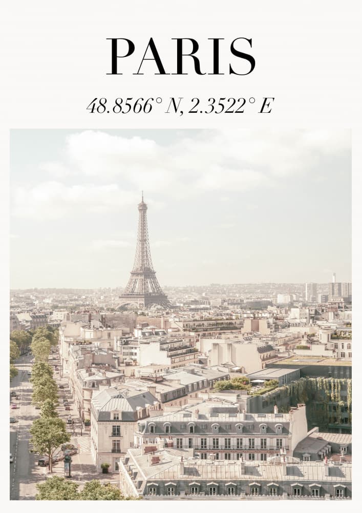 Eiffel Tower Over Paris by Talitha McQueen — canvas wall art