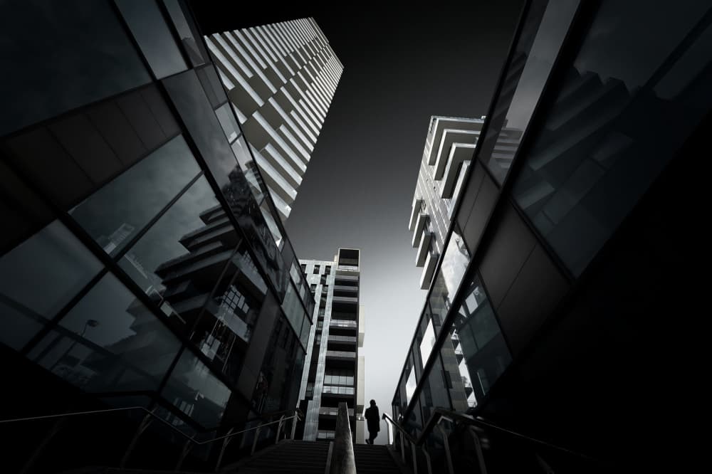 Urban Ascent Reflections by Jorge Pimenta — canvas wall art