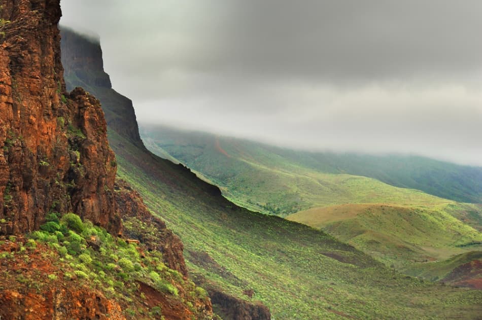 Misty Mountain Landscape by Jure Kravanja — canvas wall art