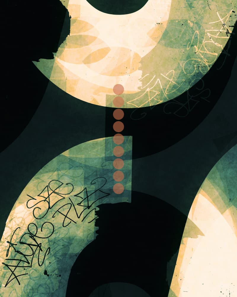 Abstract Layered Shapes by Petr Strnad — canvas wall art