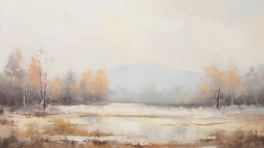 Misty Autumn Landscape by Bilge Paksoylu — canvas wall art