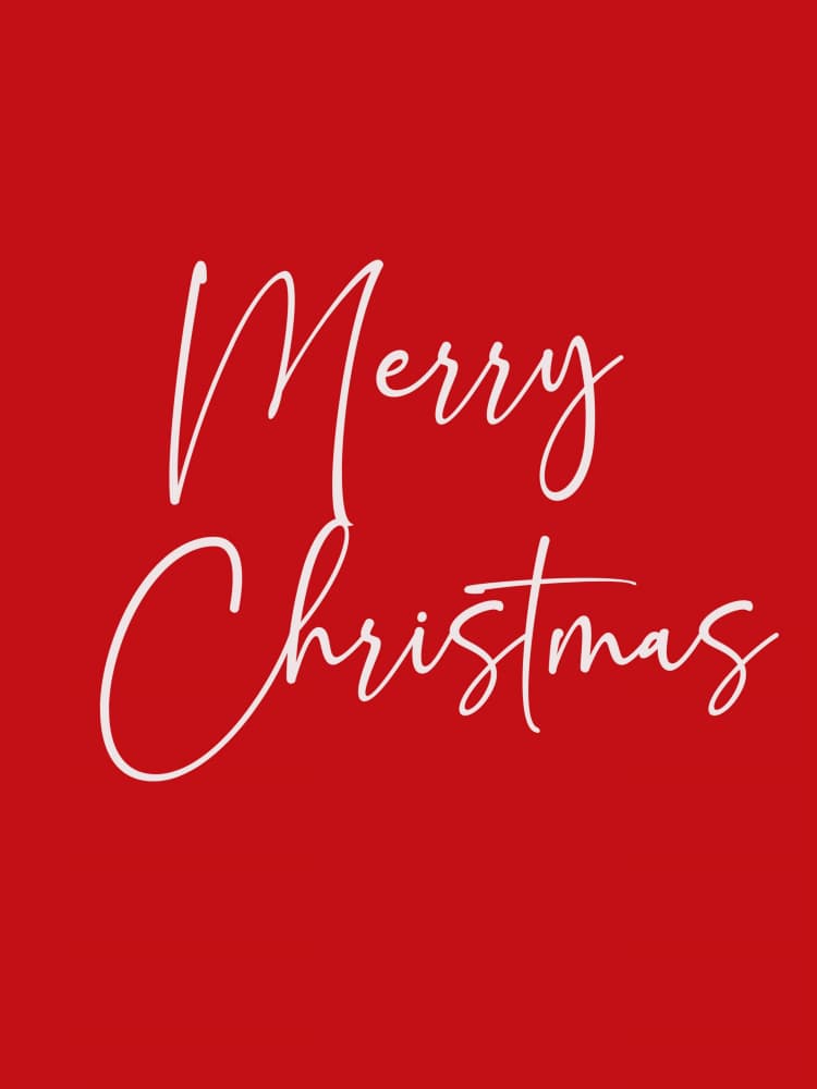 Merry Christmas Script by Jolly and Dash — canvas wall art
