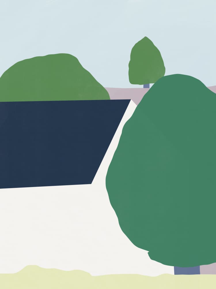 Modern Landscape Shapes by Little Dean — canvas wall art
