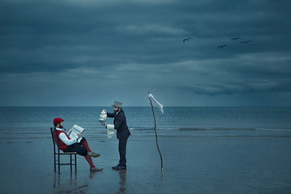 Gentleman's Beach Service by Magdalena Russocka — canvas wall art